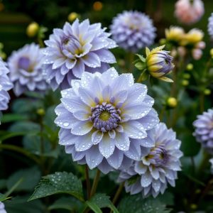 Георгин Акварель купить по цене от 680р. в интернет-магазине «Посадика» с доставкой почтой в в Туапсее и по всей России – [изображение №1].