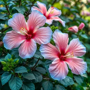 Гибискус садовый Тропикал Сан купить по цене от 293р. в интернет-магазине «Посадика» с доставкой почтой в в Туапсее и по всей России – [изображение №1].