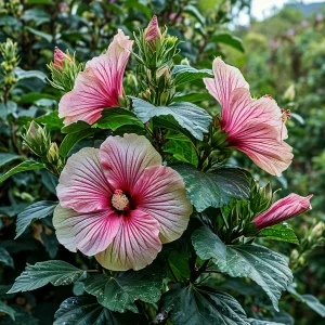 Гибискус Иден Бьюти купить по цене от 460р. в интернет-магазине «Посадика» с доставкой почтой в в Туапсее и по всей России – [изображение №1].