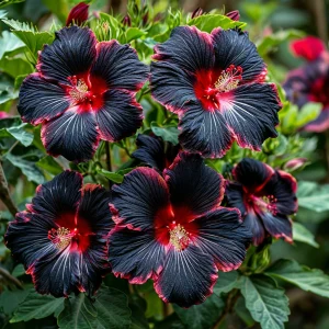 Гибискус садовый Файер Дэнсер купить по цене от 450р. в интернет-магазине «Посадика» с доставкой почтой в в Туапсее и по всей России – [изображение №1].